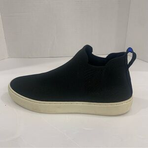 Rothy's Chelsea Ankle Shoes Women Sz 8 Black Knit High Top Everyday Comfort